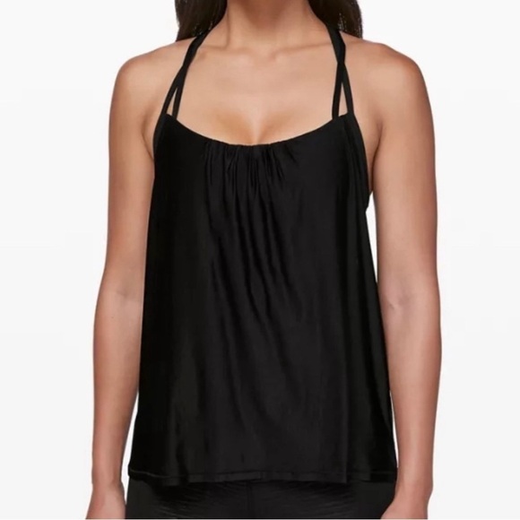 lululemon athletica Tops - 3/$35 Lululemon Black Flow  Y Tank with Built In Bra Size 4